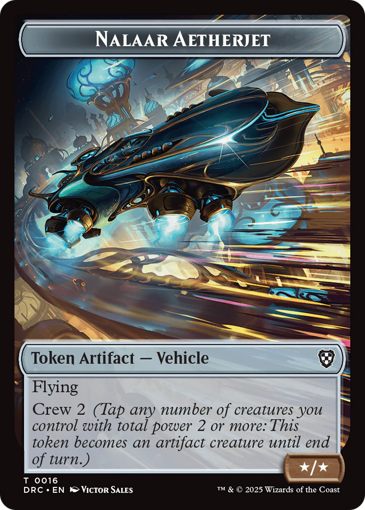 Construct // Nalaar Aetherjet Double-Sided Token [Aetherdrift Commander Tokens] - Image 2