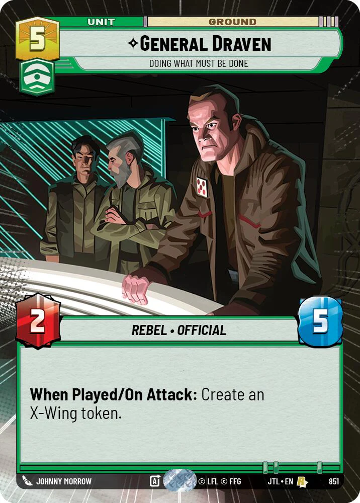 General Draven - Doing What Must Be Done (851) (Hyperspace Foil) (851) [Jump to Lightspeed]