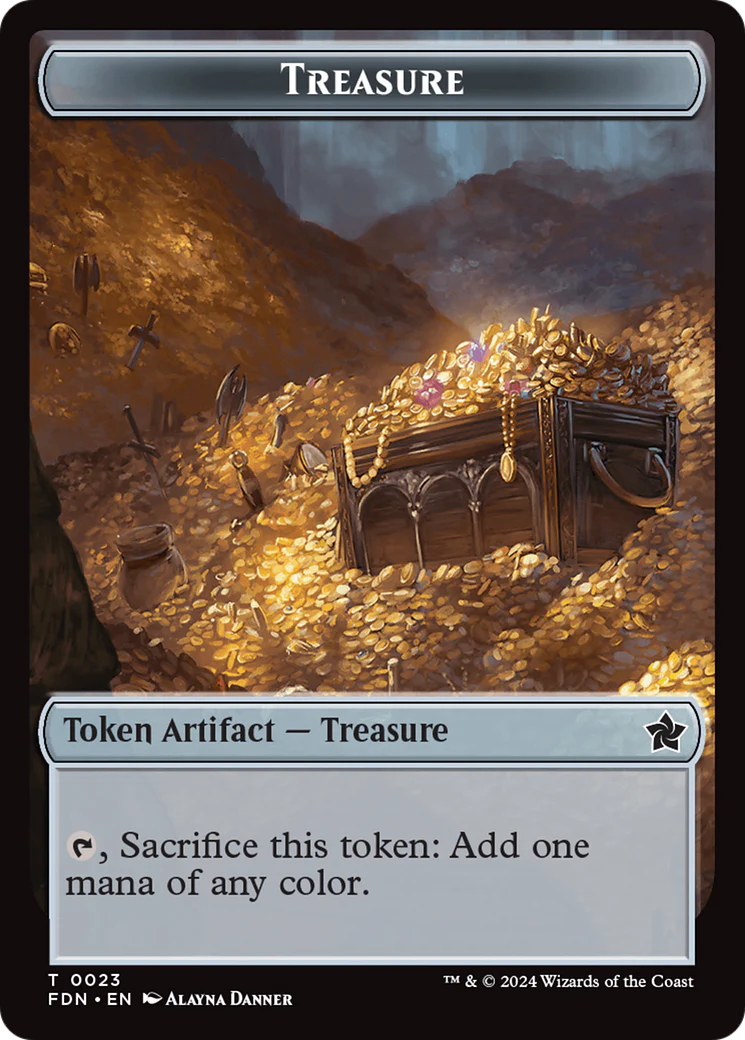 Goblin // Treasure Double-Sided Token [Foundations Tokens] - Image 2